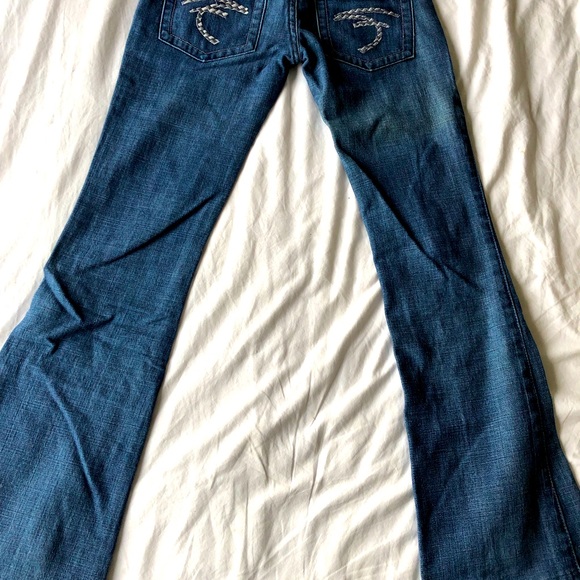 2006 Frankie B Ultra Low Rise Flare Jeans Size 2 - Picture 3 of 8